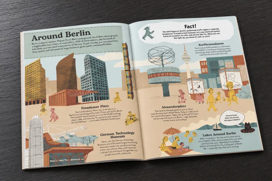 A spread from Let's go! Berlin